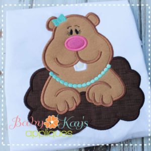 Groundhog Girl in Hole {Four Sizes}