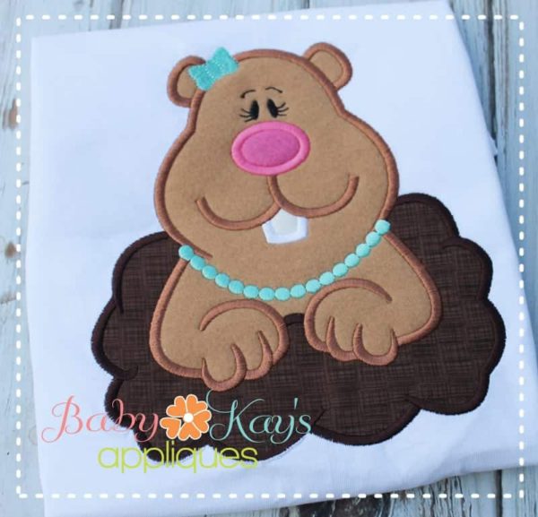 Groundhog Girl in Hole {Four Sizes}