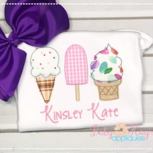 Ice Cream Trio Sweet Girl Lamb {Four Sizes}