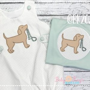 Dog with Leash {Four Sizes}