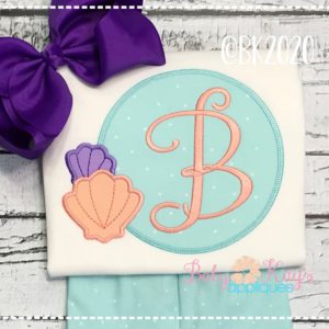 Monogram Circle with Shells {Four Sizes}
