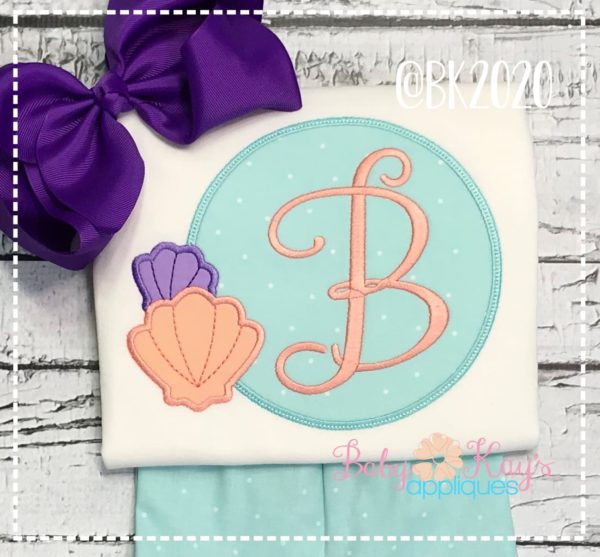 Monogram Circle with Shells {Four Sizes}