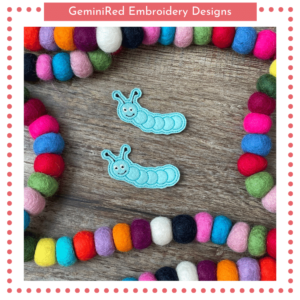 In the Hoop Inchworm Feltie {4x4}