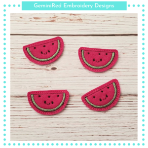 In the Hoop Watermelon Feltie {4×4}