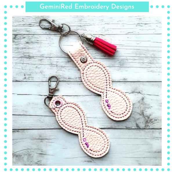 Infinity Semicolon Key Fob {Eyelet & Snap}