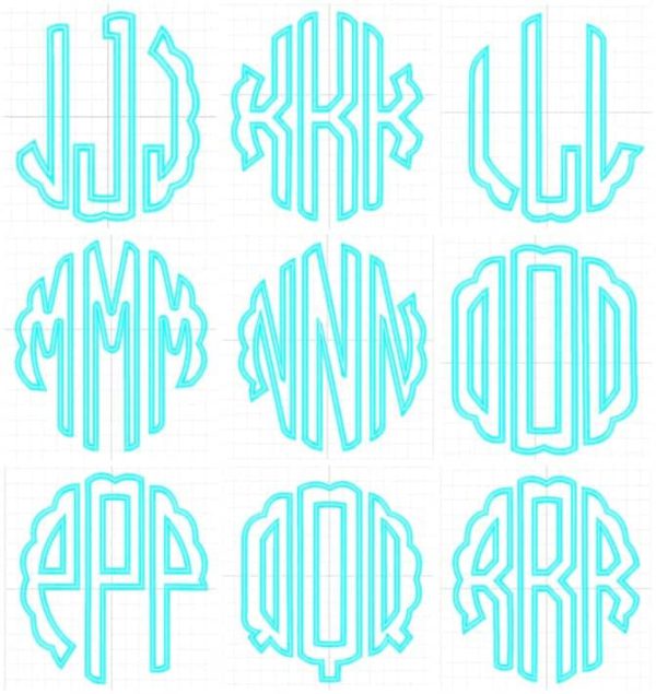 Scallop Circle Monogram Alpha {Four Sizes} - Image 4