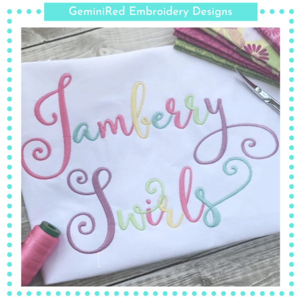 Jamberry Swirls Font {Six Sizes}