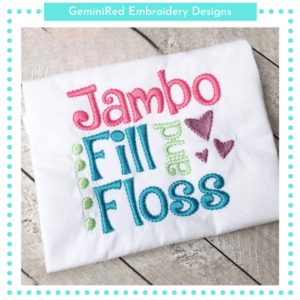 Jambo Fill & Floss Font {Five Sizes}