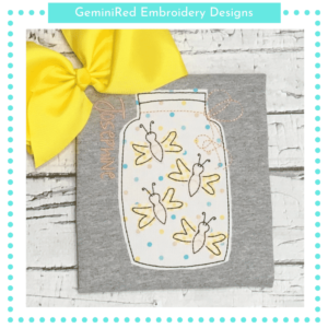 Jar of Fireflies with Bow {Four Sizes}
