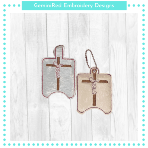 Jesus Cross Sanitizer Holder {Eyelet & Snap}