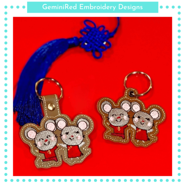 Joyful Rat Key Fob {Eyelet & Snap}