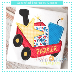 July 4th Fireworks in a Wagon {Four Sizes}