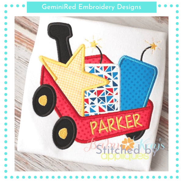 July 4th Fireworks in a Wagon {Four Sizes}