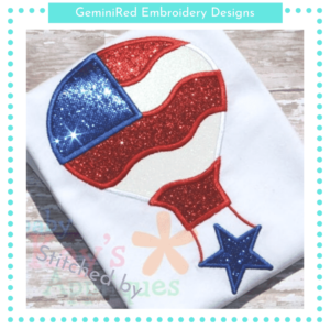 July 4th Hot Air Balloon {Three Sizes}