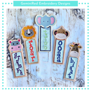 Jungle Animals Bookmark Set {5x7}