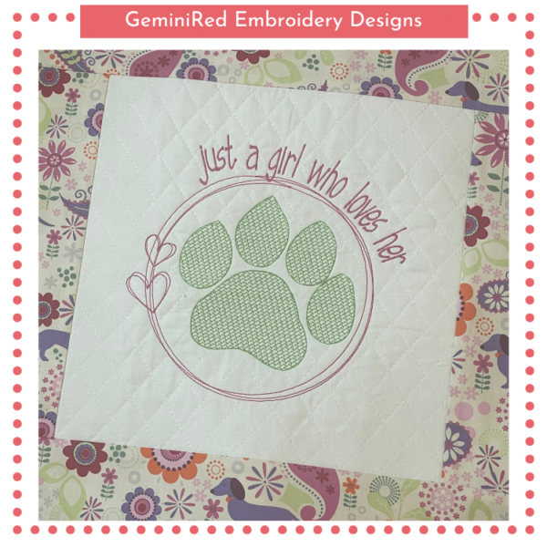Just a Girl Who Loves Her Dog Motif {Five Sizes} - Image 2
