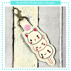 Kawaii Popsicle Key Fob {Eyelet & Snap}