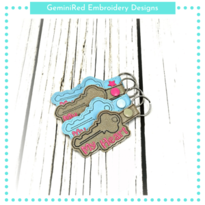 Key to My Heart Key Fob {Eyelet & Snap}