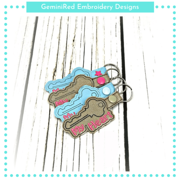 Key to My Heart Key Fob {Eyelet & Snap}