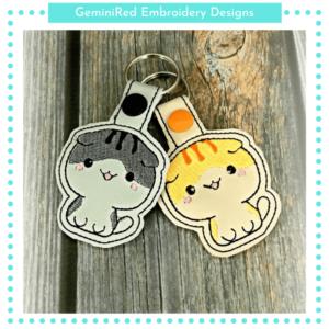 Kit Kat Key Fob {Eyelet & Snap}