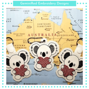 Koala Love Key Fob {Eyelet & Snap}