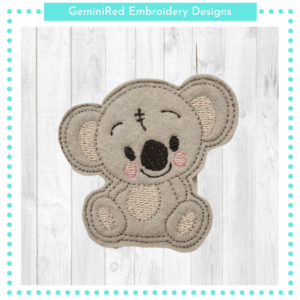 Koala Bear Play Animal Feltie {4x4}