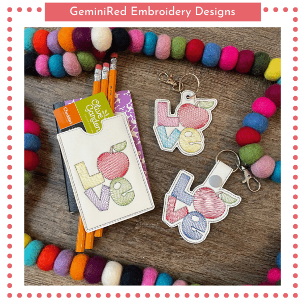 LOVE Apple Gift Card Holder {4x4} - Image 2