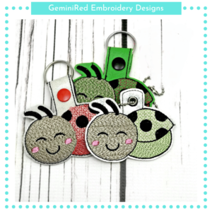 Ladybug Key Fob {Eyelet & Snap}