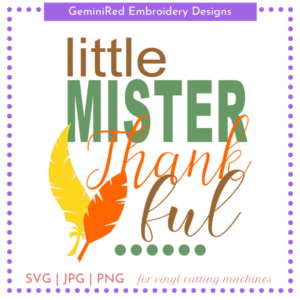 CUT FILE - Little Mister Thankful