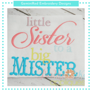 Little Sister to a Big Mister {Four Sizes}