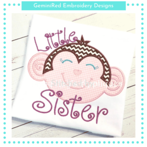 Little Sister Monkey {Three Sizes}