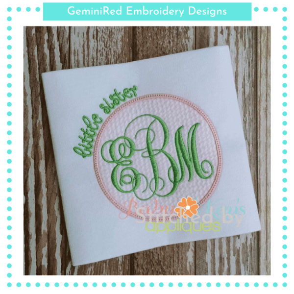 Little Sister Monogram Frame {Four Sizes}