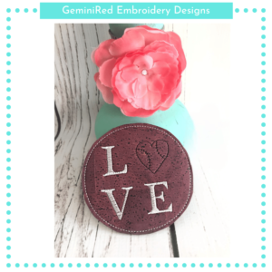 Love Baseball Coaster {4x4}