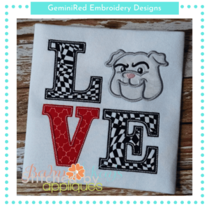 LOVE Bulldog Mascot {Four Sizes}