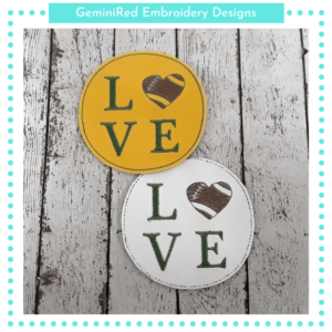 Love Football Coaster {4x4}