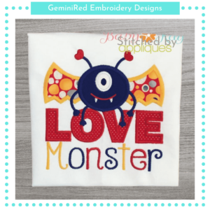 Love Monster Appliqué {Four Sizes}
