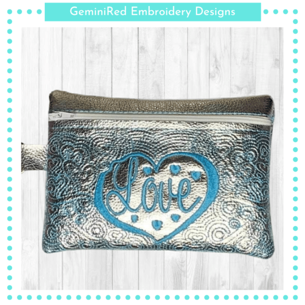 Love Quilted Zipper Bag {5x7} - Image 2