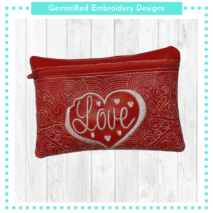 Love Quilted Zipper Bag {5x7}