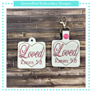 Loved Romans Key Fob {Eyelet & Snap}