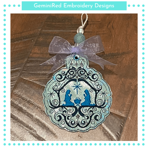 Manger Ornament {4x4} - Image 2