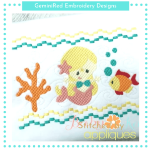 Mermaid Faux Smock {Three Sizes}