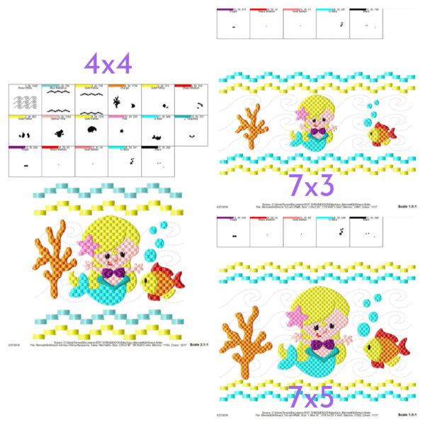 Mermaid Faux Smock {Three Sizes} - Image 2