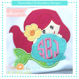 Mermaid Holding Shell {Four Sizes}
