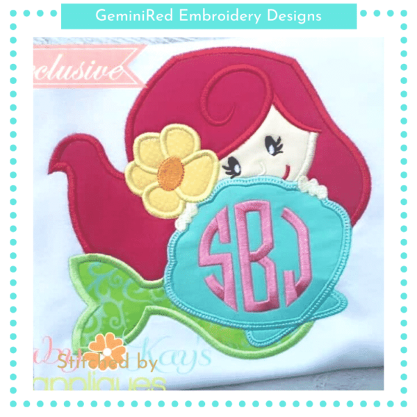 Mermaid Holding Shell {Four Sizes}
