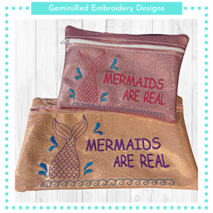 Mermaids are Real Zipper Bag {Two Sizes}