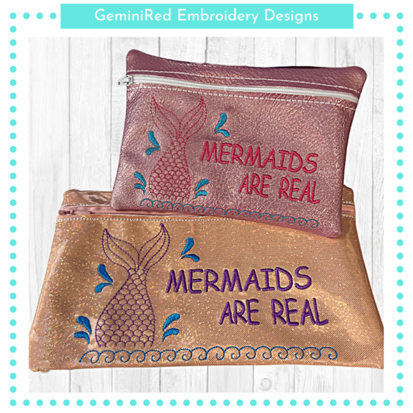 Mermaids are Real Zipper Bag {Two Sizes}
