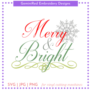 CUT FILE - Merry & Bright