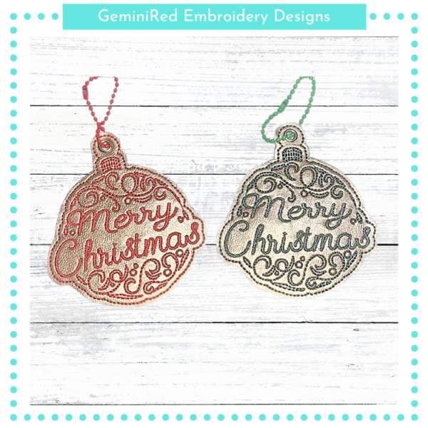 Merry Christmas Ornament {4x4}