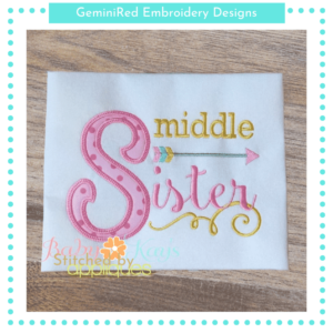 Middle Sister Arrow {Four Sizes}