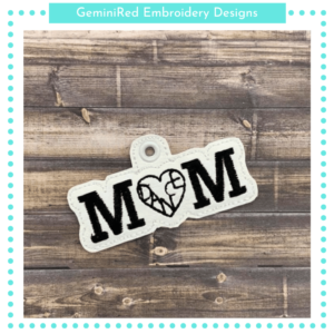 Mom Loves Dance Key Fob {Eyelet & Snap}
